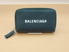 Balenciaga Coin Case 551937 Leather Money Holder Compact Keychain