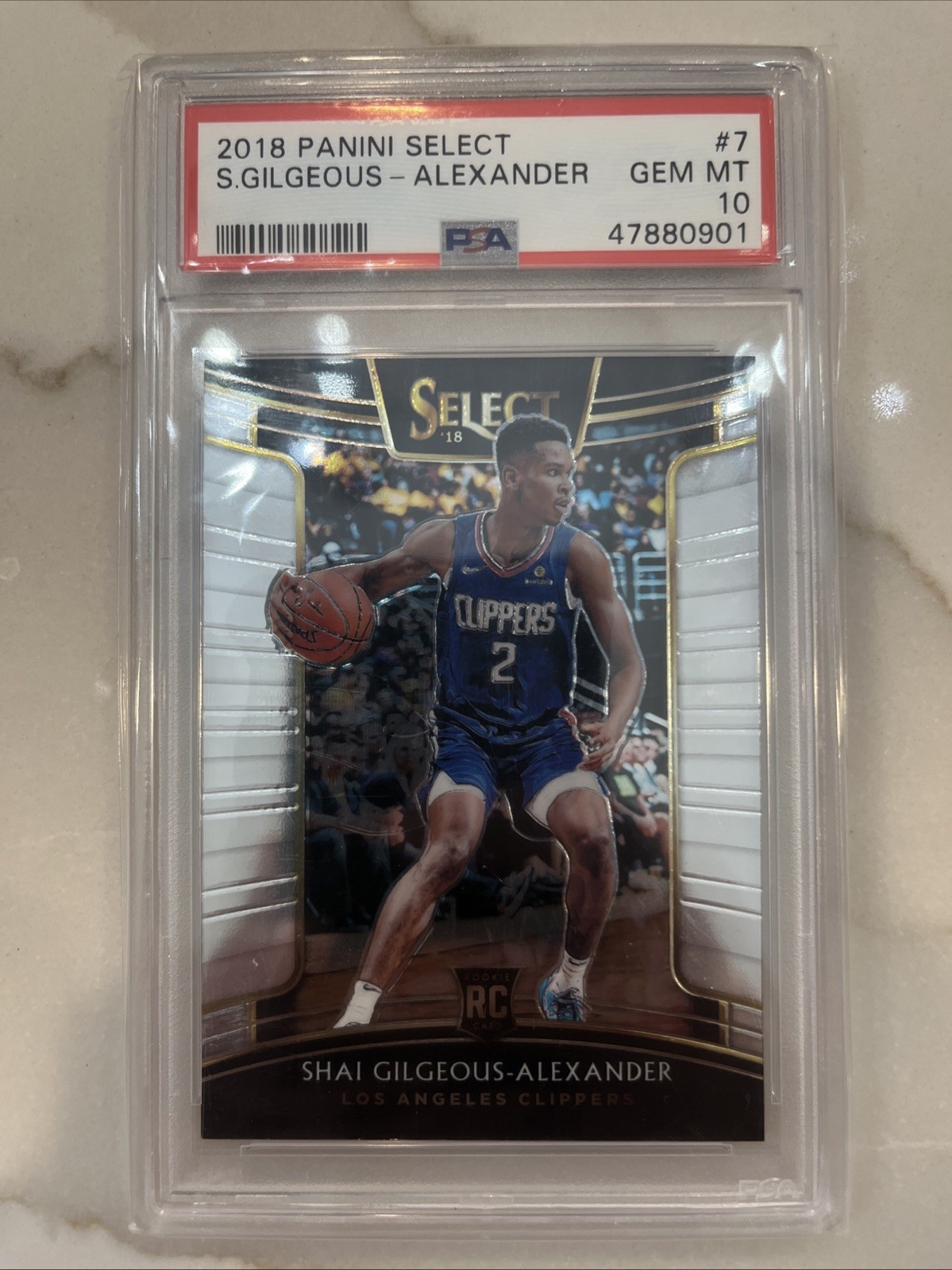 2018 Panini Select #7 Shai Gilgeous-Alexander PSA 10 Rookie card. 💎💎💎 *Champ*