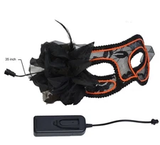 Women Venetian LED Fiber Mask Masquerade Fancy Dress Party Princess Mask