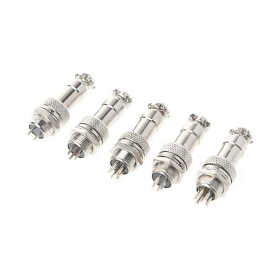1Set Metal Male Female Thread Panel Connector GX12 2/3/4/5/6 Pin Easy to Use