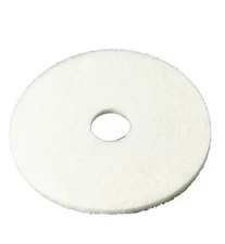 3M White Super Polish Pad 4100, 17" Floor Pad, Machine Use (Case of 5)