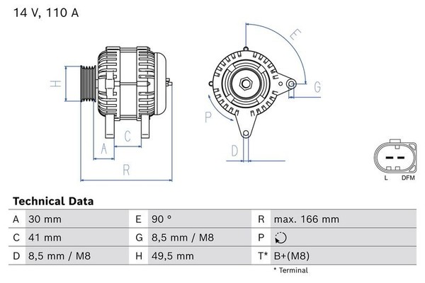 Generator Bosch 0 986 086 010 FÜR Skoda VW Lichtmaschine Drehstromgenerator-image