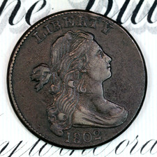 * 1802 * CHOICE XF+/AU DRAPED BUST LARGE CENT * FROM ORIGINAL COLLECTION