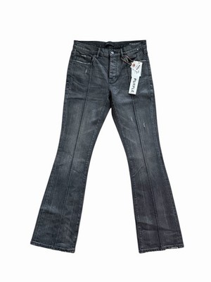 Purple Brand Jeans Men Slim Straight Low Rise Flare Black P004