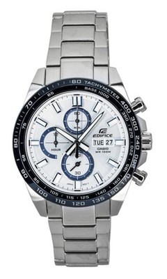 Casio Edifice Chronograph Silver Dial Quartz 100M EFR-574DE-7AV Men's Watch