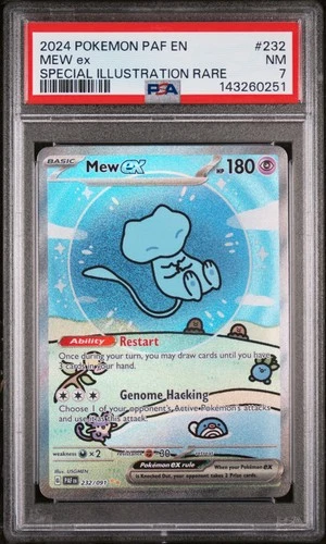 2024 POKEMON PAF EN-PALDEAN FATES SPECIAL ILLUSTRATION RARE #232 MEW EX PSA 7