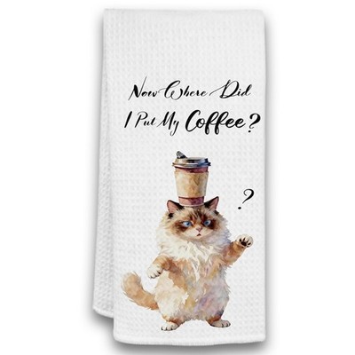 Funny Ragdoll Cat Kitchen Towel, Cute Ragdoll Cat Hand Towel for Bathroom Kit...