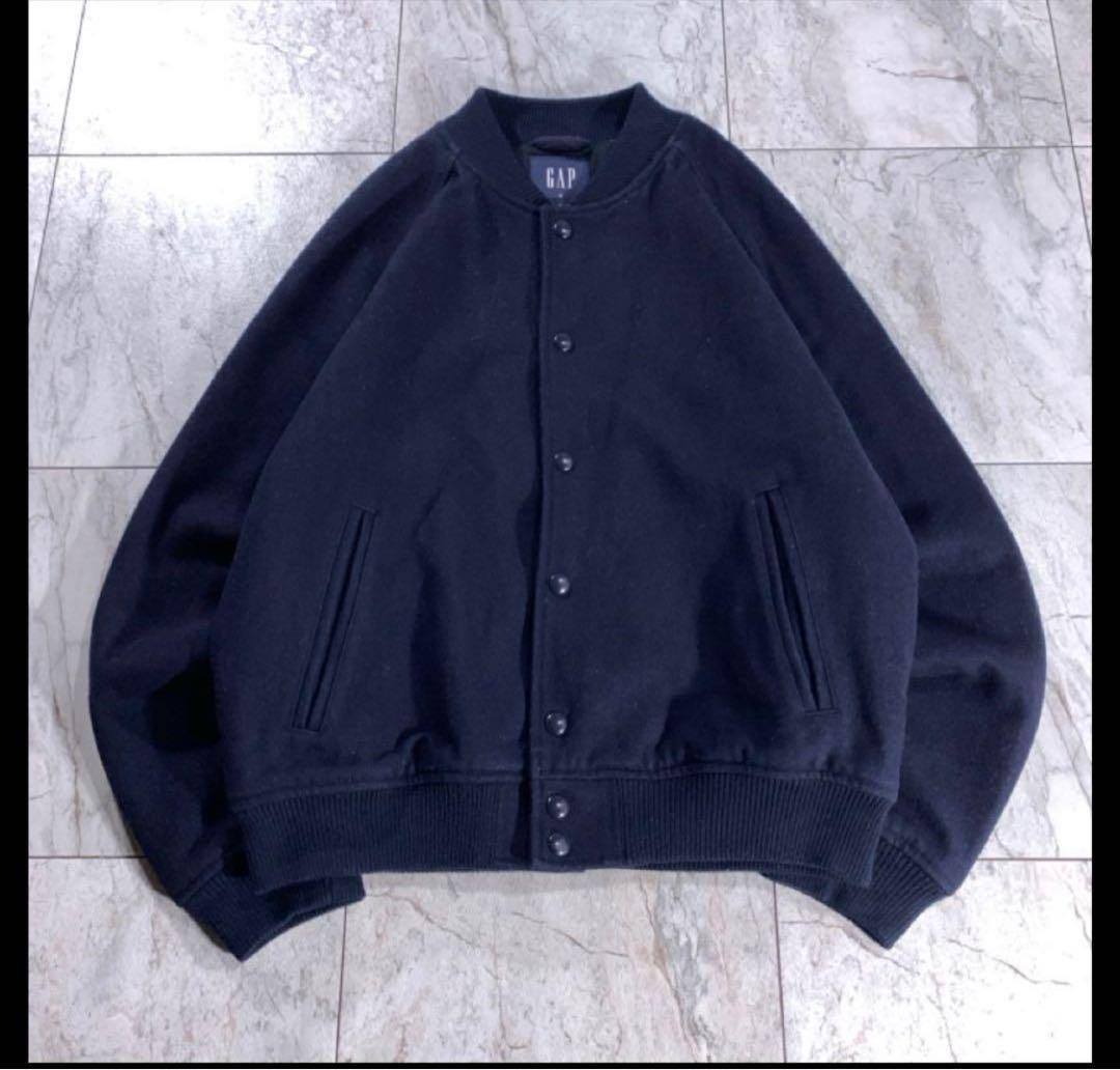 Japan Used Fashion] Old Gap Melton Wool Short-Length Stadium 