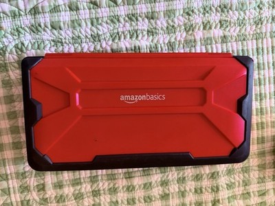 AmazonBasics Hard Shell Travel Case for Nintendo Switch Console, Red/Black