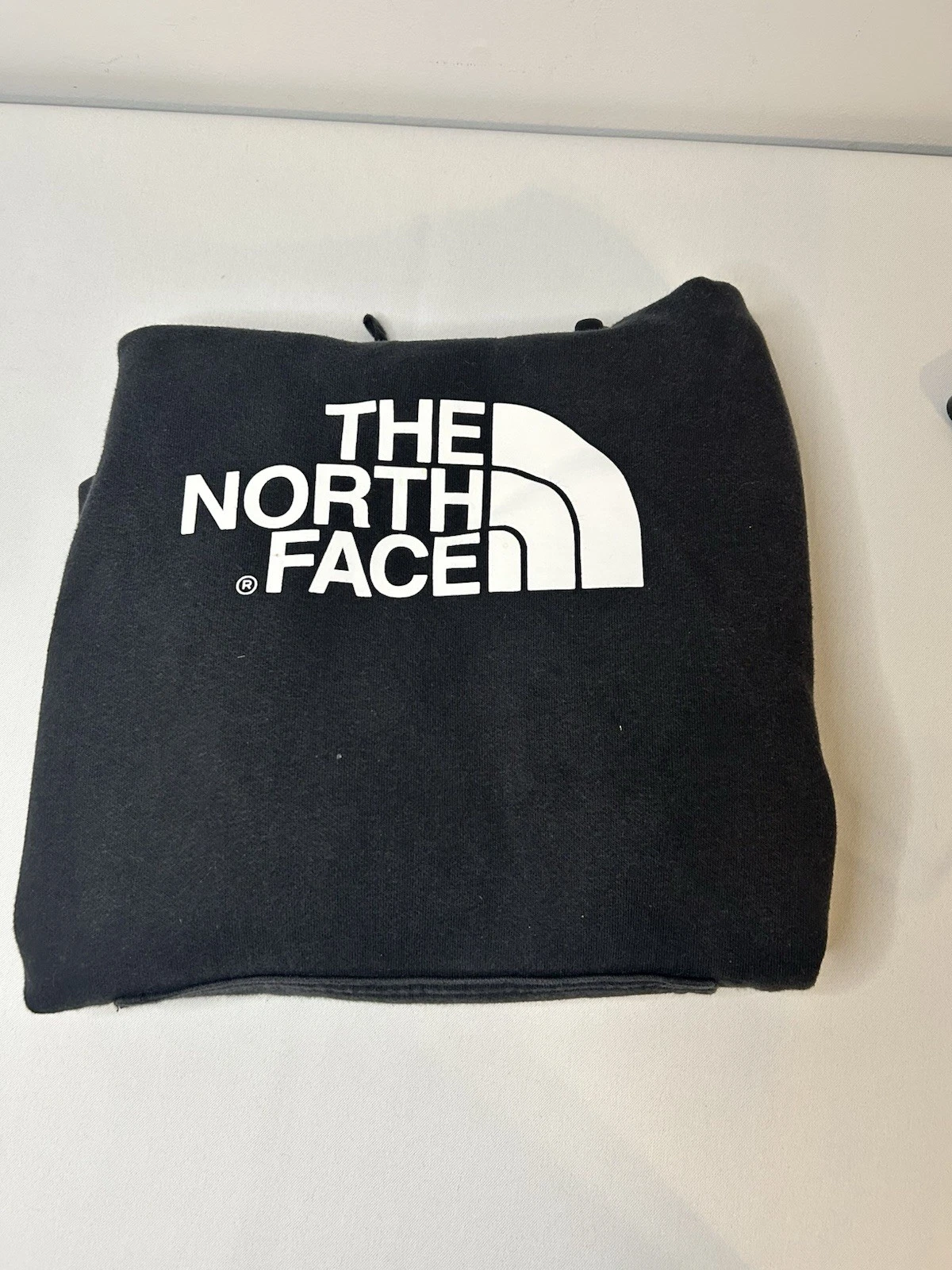 The North Face Hoodie Womens S Black Half Dome Spellout Logo Pullover Sweatshirt