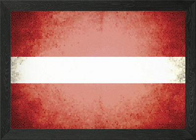 Lettland Vintage Flagge gerahmt Wandbild Poster Leinwanddruck Bild