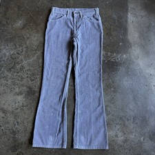 VINTAGE Levis Pants Mens 30 Gray Corduroy 646 Bootcut Flare Made In USA 70s 27  