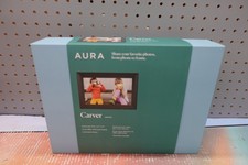 Aura Carver Gravel 10.5" Digital Picture Frame, Black, Model: AF900-BLK