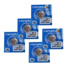 5 Renata 371 SR920SW Batteries Silver 1.55V Watch Swiss Made NEW