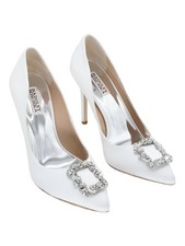 Badgley Mischka Cher Evening Bridal Pumps White Size US 10M