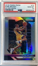 2018-19 Panini Prizm Basketball #15 Kobe Bryant Silver Prizm PSA 10