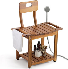 23.4'' Shower Chair with Backrest Bath Chair for inside Shower or Tub, Heavy Dut