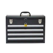 Uimoso 20.5-inch Metal Tool Box with 4 Drawers and Black Tool Organizer