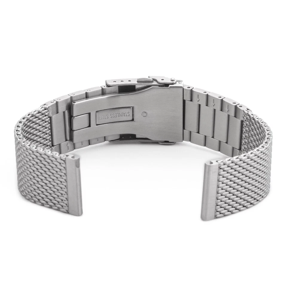 Milanese Watch Band Stainless Steel Mesh Loop Bracelet Solid 20 22 24 - Image 3 of 4