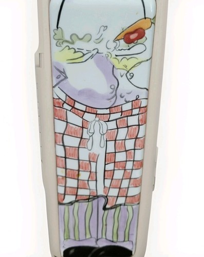 Chef Shaped Ceramic Corked Decanter Hand Painted By Carrie Olsen Garrard  - 第 9/11 張圖片
