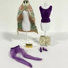 1972 Barbie Fancy That Purple Outfit #3362  Mod Pilgrim Shoes Vintage Mattel