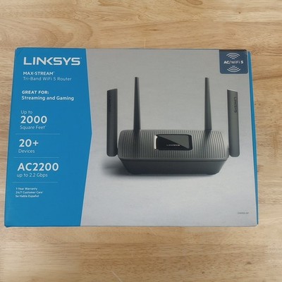 Linksys EA8300-NP Max Stream Tri-Band WiFi 5 Router AC2200 - Brand New In Box