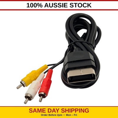 Original Xbox Composite AV Cable | RCA Audio Video TV Lead 1.8m | Brand New AU