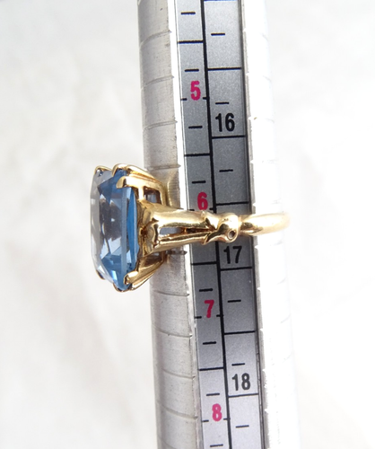 14K Yellow Gold Ring With Blue Stone / Scrap or Not / BE66513_yg - Picture 5 of 23