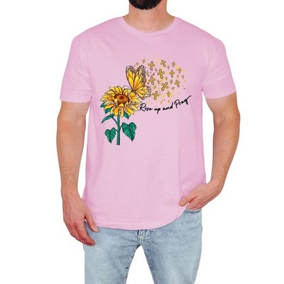 Inspirierendes Sonnenblumen Herren T-Shirt Rise Up And Pray christliches...