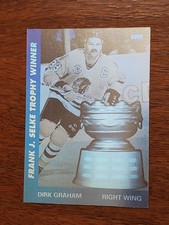 DIRK GRAHAM AW8 1991-92 UPPER DECK HOCKEY AWARD WINNER HOLOGRAM TRADING CARD