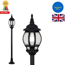 Rated Waterproof Black Bollard Light | 600 Lumens Warm White Illumination