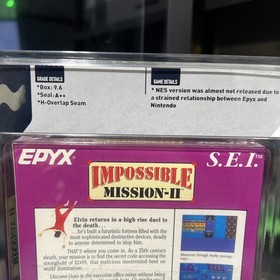 Impossible Mission II - WATA 9.6 A++ Sealed (NES 1989)