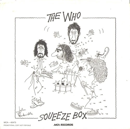 THE WHO--PROMO PICTURE SLEEVE + 45+LYRIC SHEET--(SQUEEZE BOX)--PS--PIC-SLV