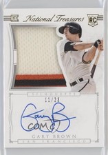 2015 Panini National Treasures Rookie Silhouette Gold 11/23 Gary Brown Auto 0b0