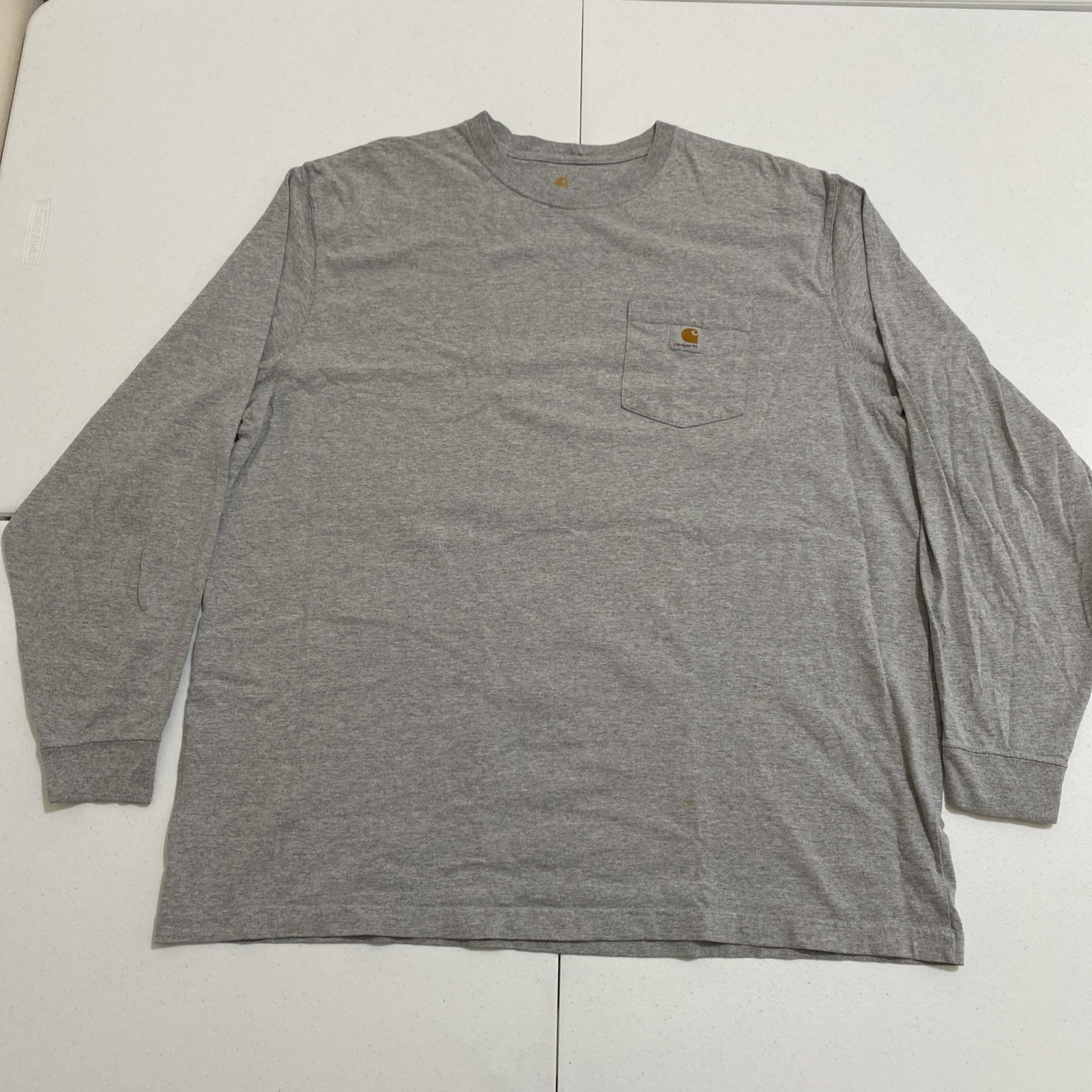 Carhartt Original Fit Gray Pocket Work T-Shirt for Men K126 Size 2XL