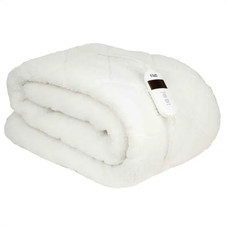Image of Russell Hobbs Sherpa Fleece Electric Blanket Single Heated Underlay Bed Warmer