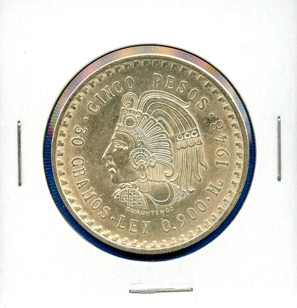 メキシコ　5ペソ硬貨　1948 【NGC MS64】　世界 メキシコ 5ペソ硬貨 1948 【NGC MS64】 世界 メキシコ 5ペソ硬貨 1948