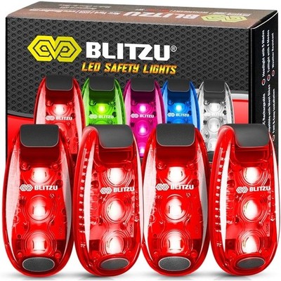 LED Safety Light 4-Pack W/ Extra Batteries Clip-On Multi-Function Outdoor Use