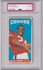1965 Topps Football, Willie Brown #46, PSA-6 (Huge selection of 1965 FB PSA)