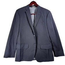 Banana Republic Mens 42R Tailored Fit Navy Pinstripe Cotton Blazer Jacket