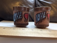 Vintage 1970s Pop Art LOVE Heart Coffee Mugs ...