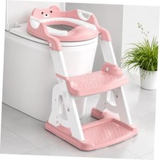 Meulife Potty Training Seat, Upgrade 2 in 1 Potty Training Toilet for Pink