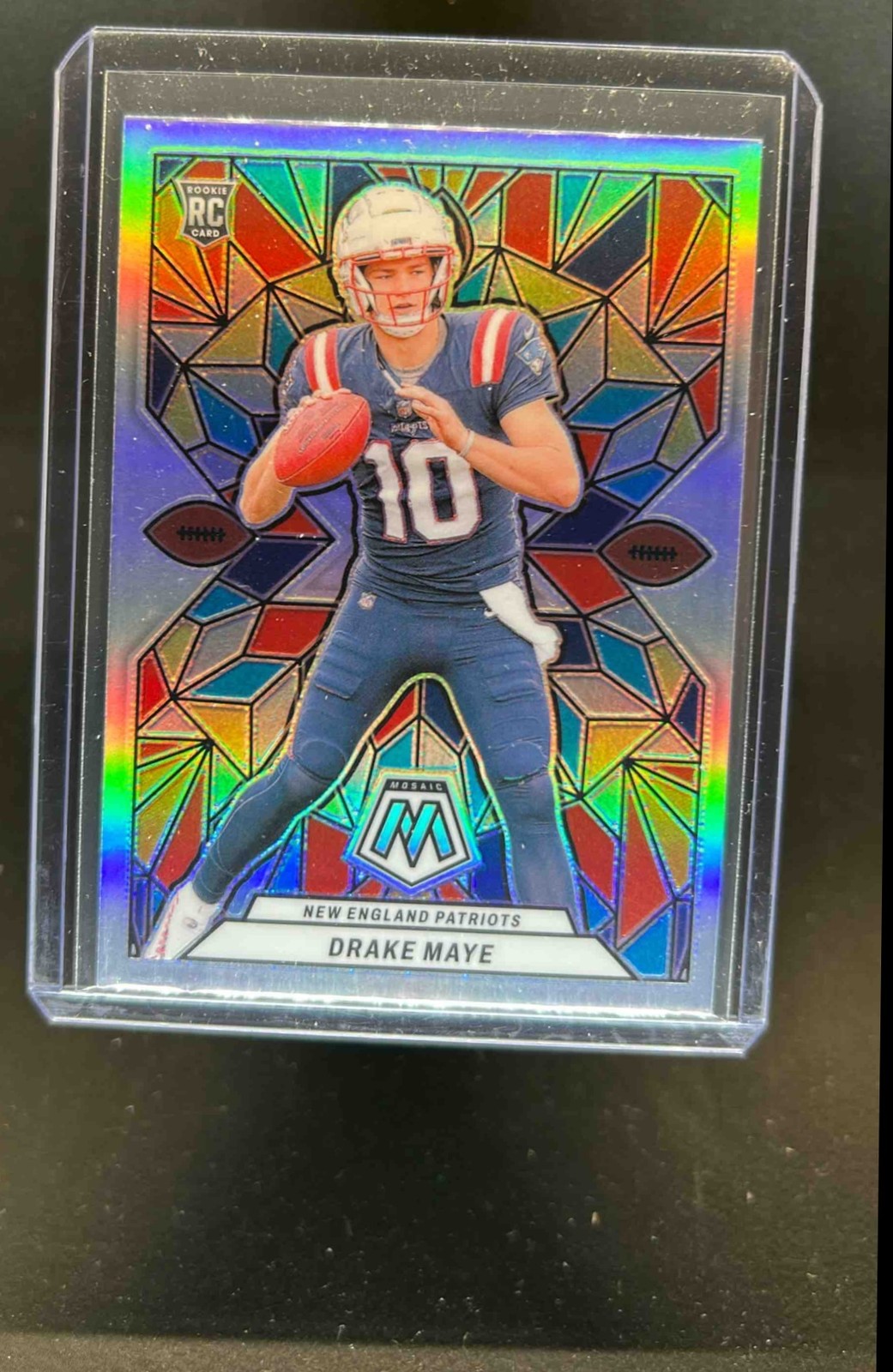 2024 Mosaic Drake Maye Stained Glass RC Rookie #SG-18 Patriots