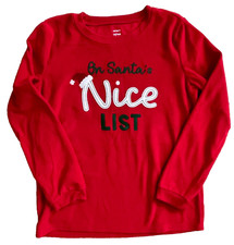 Carters Christams Long Sleeve Sweatshirt - Red - Size 14/14A