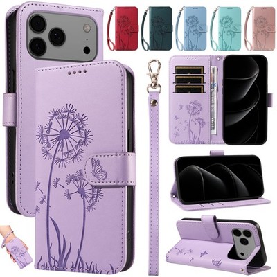 For iPhone 17e 16 15 14 13 12 11 Pro Max 8 7 Magnetic Leather Wallet Case Cover