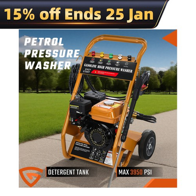 #ad Gas Pressure Washer Gas Powered Washer 3950 PSI 2.6 GPM 212cc 5 Nozzle 26ft Hose $279.99