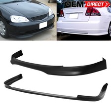 Fits 01-03 Honda Civic Sedan Tr Style Unpainted Front Lip Rear Bumper Lip - Pp Fits 01-03 Honda Civic Sedan Tr Style Unpainted Front Lip Rear Bumper Lip - Pp