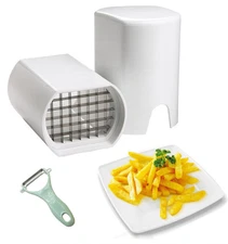 Stainless Steel French Fry Cutter – Manual Vegetable Slicer Chopper