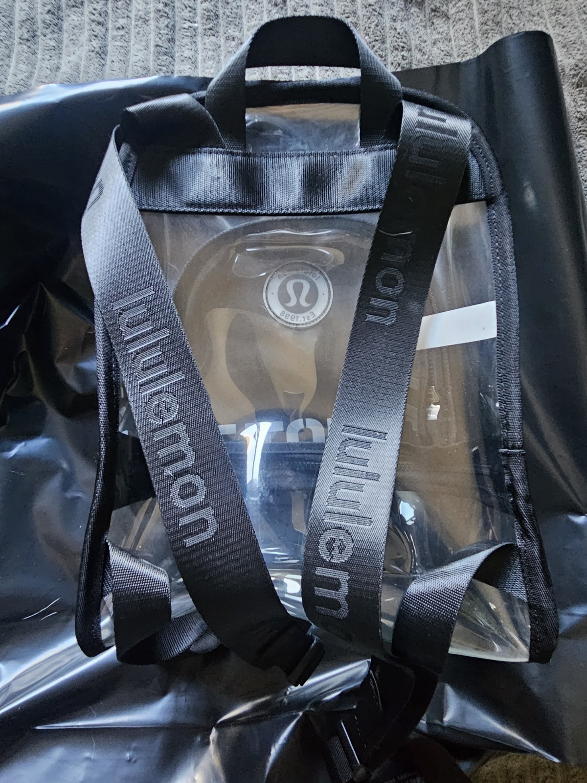 Lululemon Clear Backpack Mini Logo Adjustable Str… - image 7