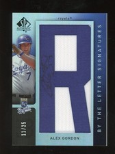 2007 UD SP By the Letter Signatures #BL-17 Alex Gordon Auto Patch /25